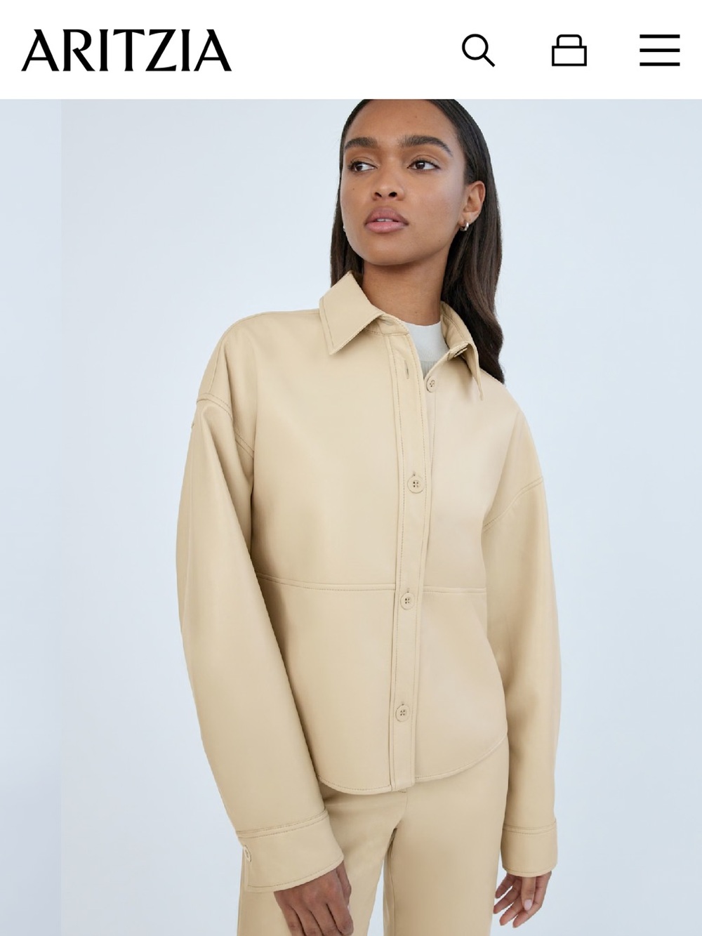 Babaton Pelli Hip Shirt Jacket